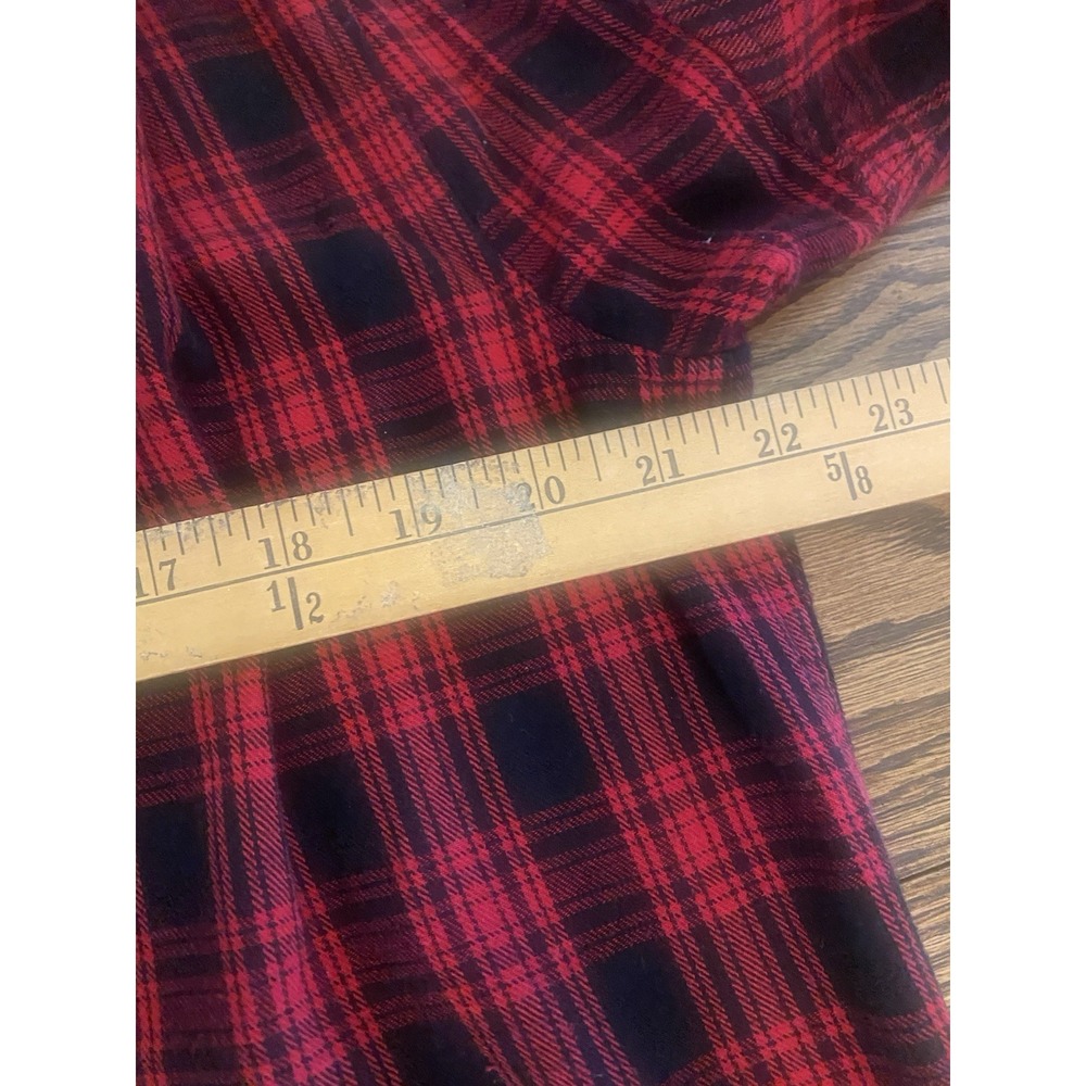 Duluth Trading Co Flannel Shirt Mens Size L Red Plaid Heavy Outdoors Button Down - Picture 5 of 6